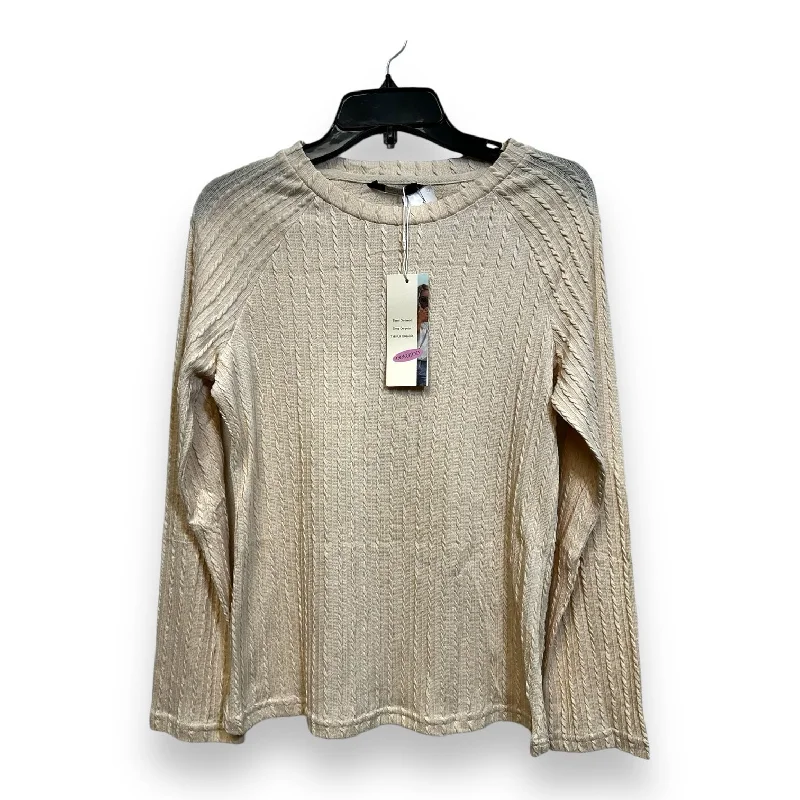 Top Long Sleeve By Cmf In Ivory, Size: S