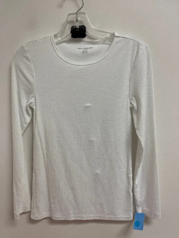 Top Long Sleeve By Amazon Essentials In White, Size: S