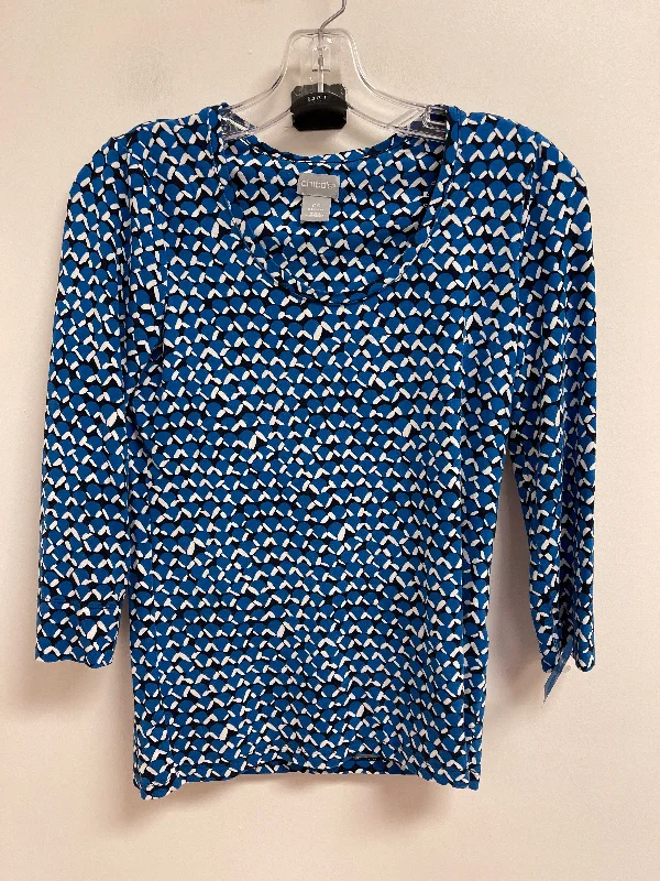 Top Long Sleeve By Chicos In Blue, Size: Xs