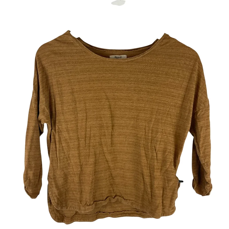 Top Long Sleeve By Madewell In Brown, Size: Xs