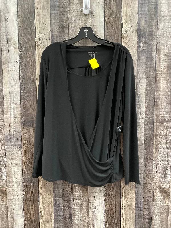 Top Long Sleeve By Coldwater Creek In Black, Size: L