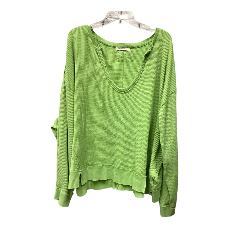 Top Long Sleeve By We The Free In Green, Size: Xl