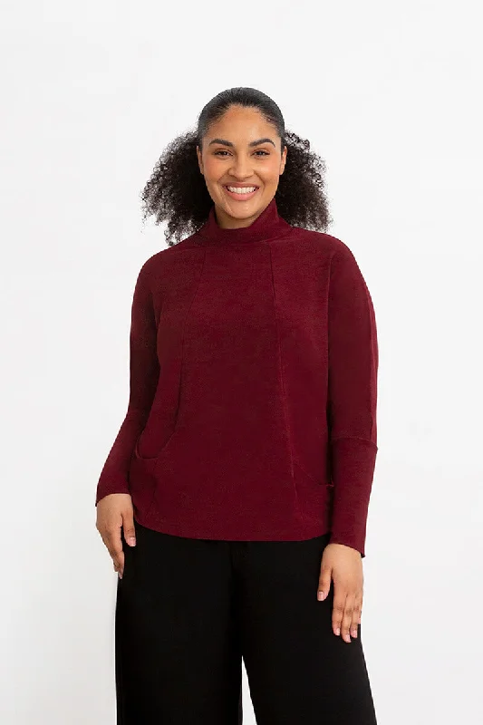 Boxy Pocket Top | Pomegranate