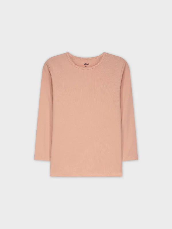 CLASSIC TEE 3Q-PEACH