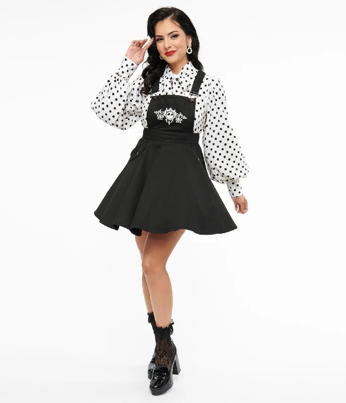 Disney The Nightmare Before Christmas collection by Unique Vintage Black Nightmare Before Christmas Brionne Pinafore Skirt