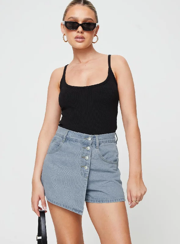 Merthyr Denim Skort Mid Wash