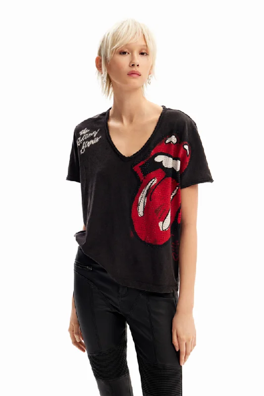 Rhinestone The Rolling Stones T-Shirt By Desigual