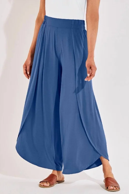 Lynsu Wide Leg Pant In Blue