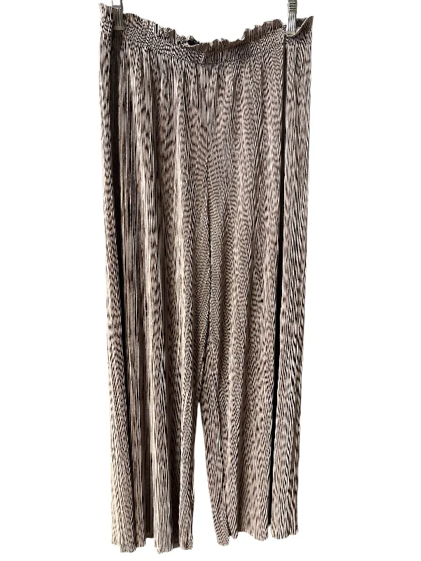 Pants Wide Leg By Zara In Taupe, Size: L