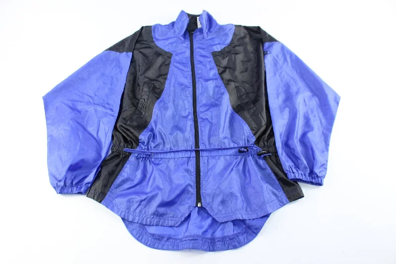 90's Nike Embroidered Logo Black & Blue Zip Up Jacket