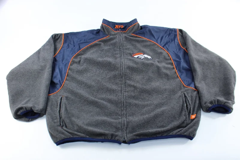 Denver Broncos Fleece Reversible Zip Up Jacket