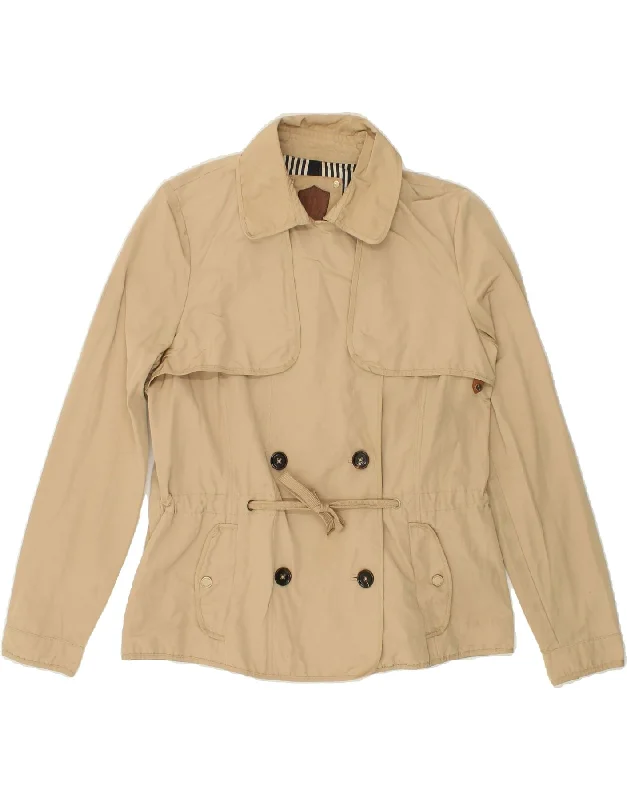 MASSIMO DUTTI Womens Utility Jacket UK 14 Large Beige Polyester