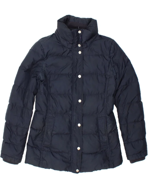 TOMMY HILFIGER Womens Padded Jacket UK 10 Small Navy Blue Polyamide