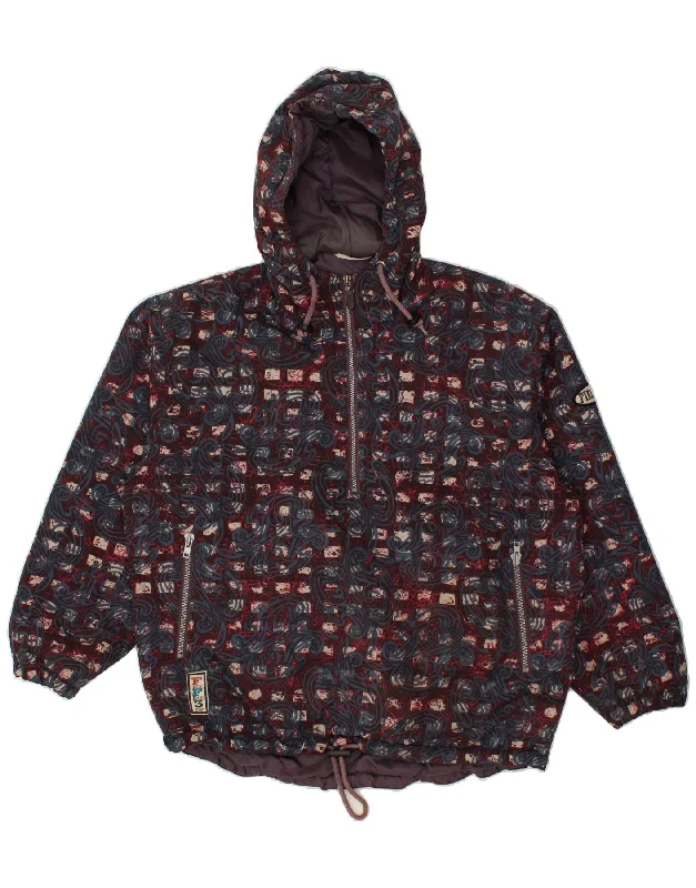 ETIREL Womens Hooded Rain Jacket UK 16 Large Multicoloured Paisley Nylon