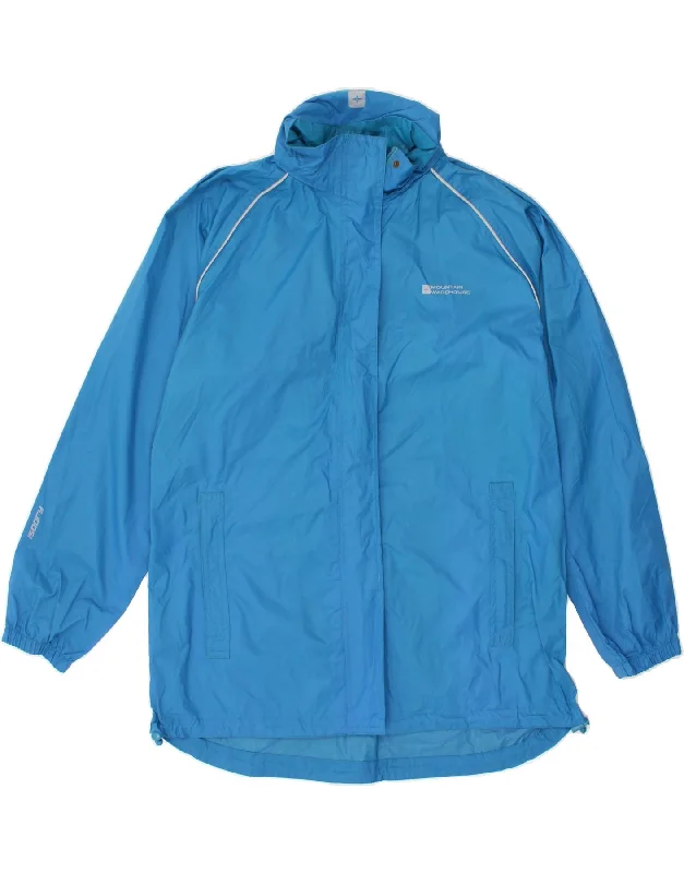 MOUNTAIN WAREHOUSE Womens Hooded Rain Jacket UK 16 Large  Blue