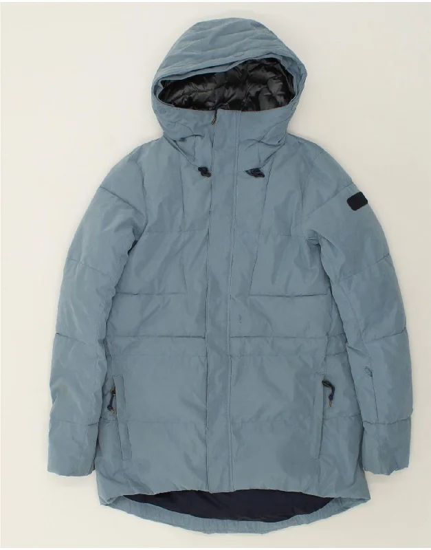 O'NEILL Womens Hooded Padded Coat UK 10 Small Blue Polyester