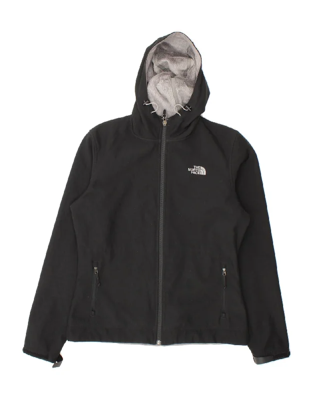 THE NORTH FACE Womens Hooded Windbreaker Jacket UK 14 Medium Black