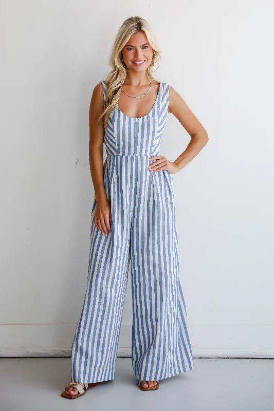 FINAL SALE - Adorable Chicness Striped Jumpsuit