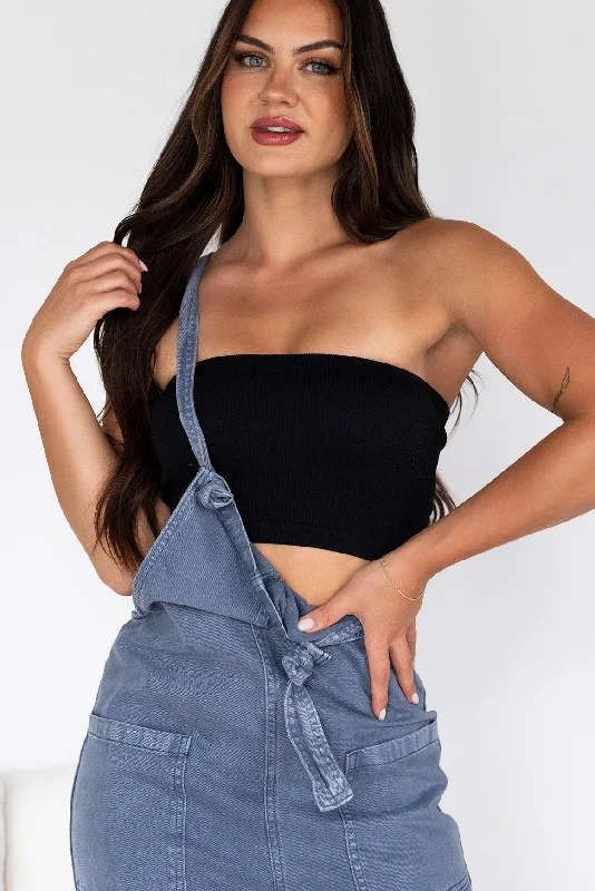 Elvin Ribbed Tube Top (Black)