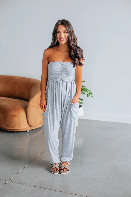 Maria Jumpsuit - Heather Grey