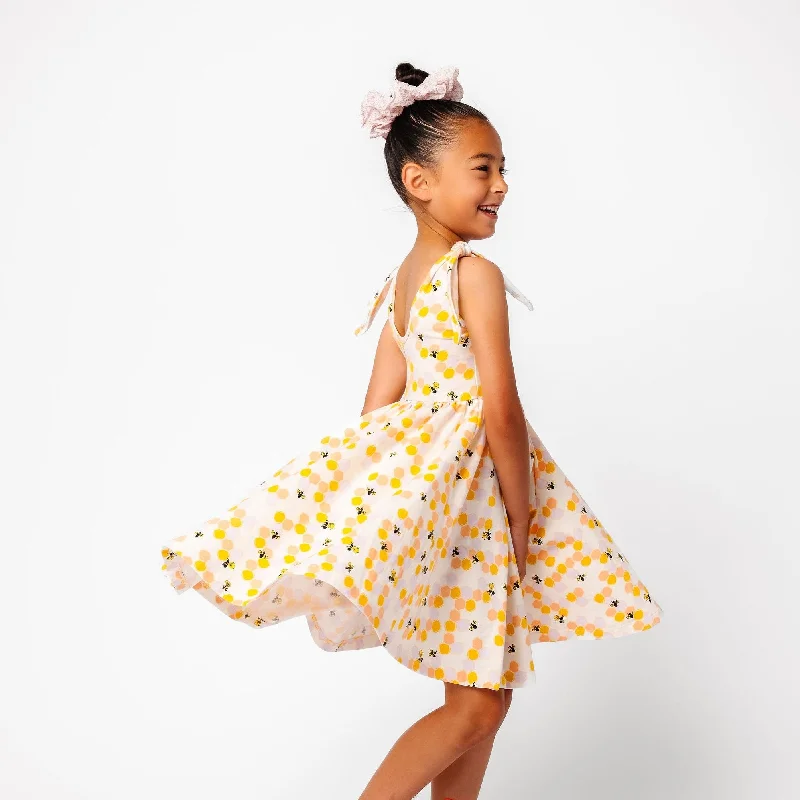 The Bow Tank Ballet Dress in Honeycomb