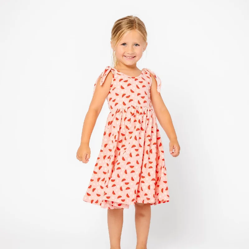 The Bow Tank Ballet Dress in Wild Watermelon