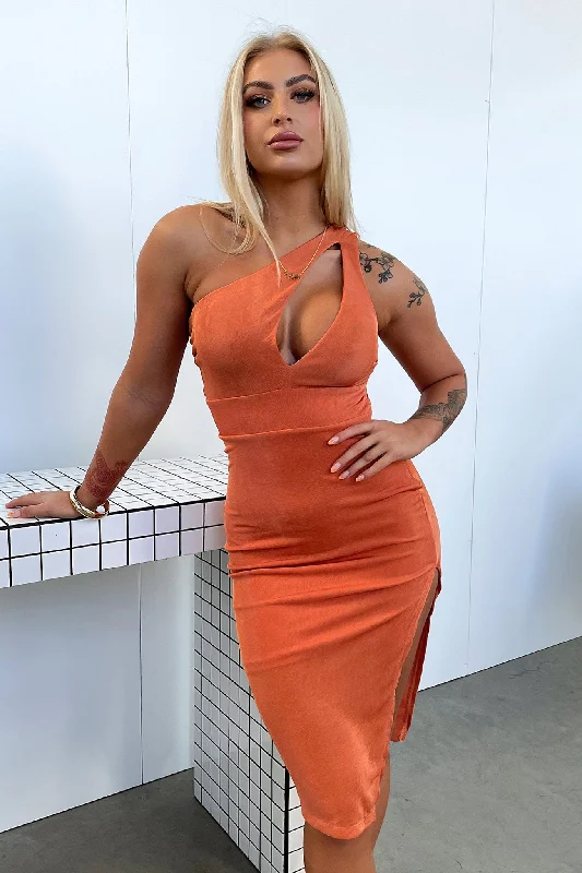 Blake Midi Dress - Orange