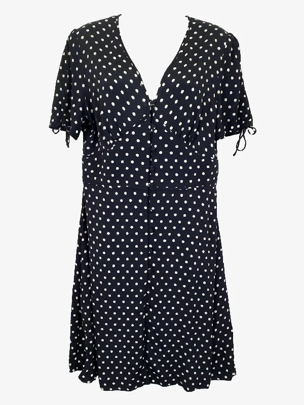 Jigsaw Polka Dot Midi Dress Size 12