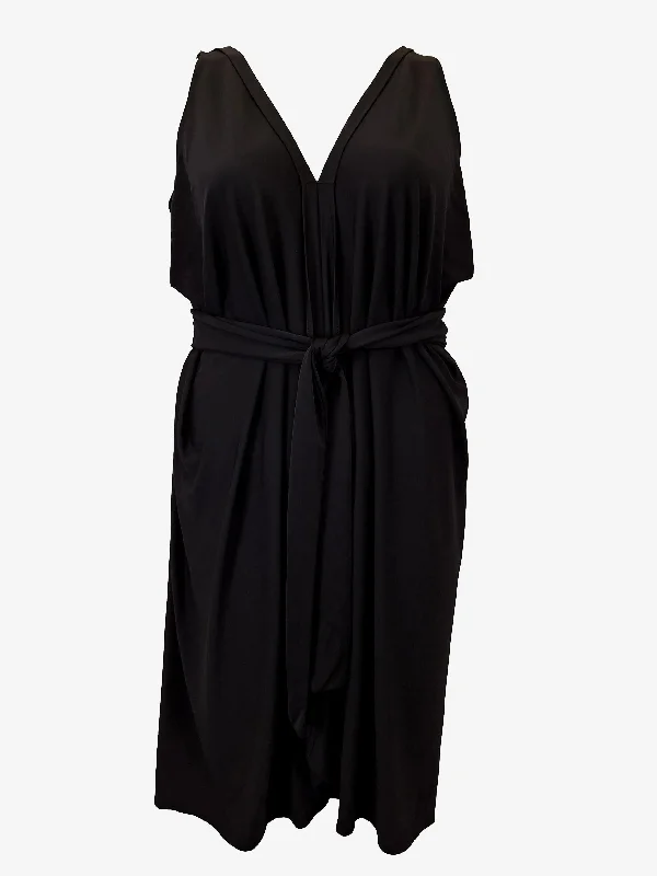 Sacha Drake Column Drape Midi Dress Size 12