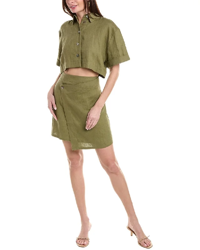 Hevron Melanie Linen Mini Dress