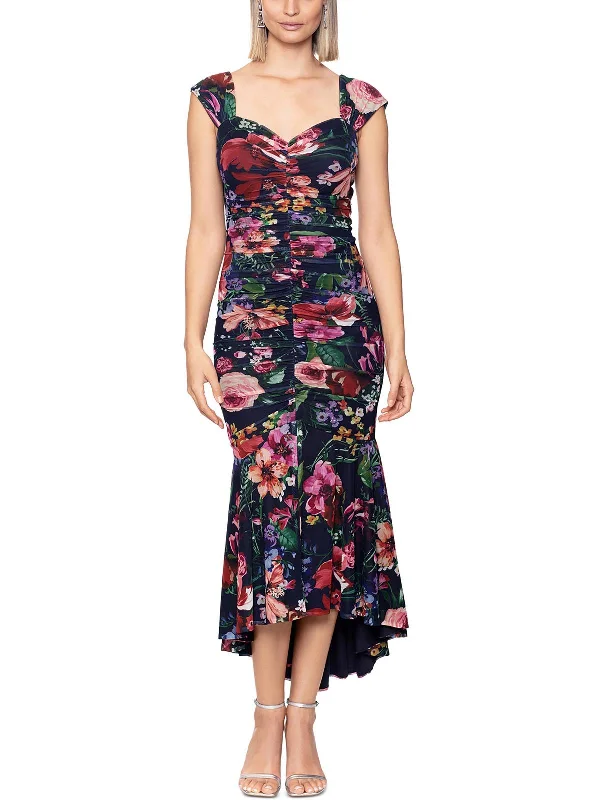 Womens Floral Print Polyester Maxi Dress