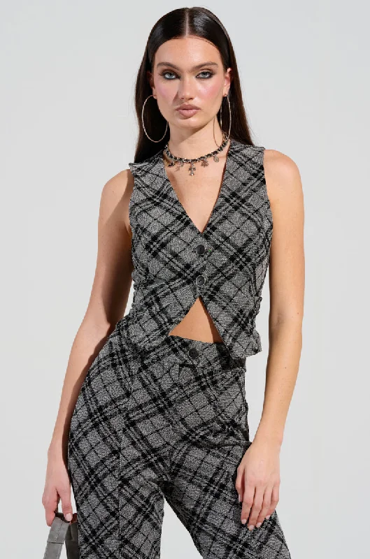 LITTLE LOVE PLAID VEST