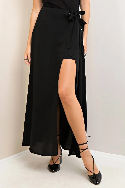 Sweet N Sassy Maxi Skort In Black