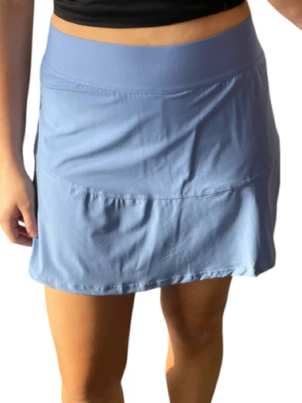 Swoop Active Tennis Skort In Blue Fog