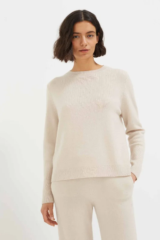 Bone Cashmere Boxy Sweater