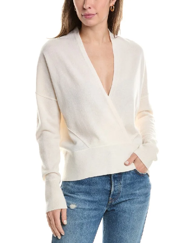 Forte Cashmere Easy Surplice Cashmere Sweater