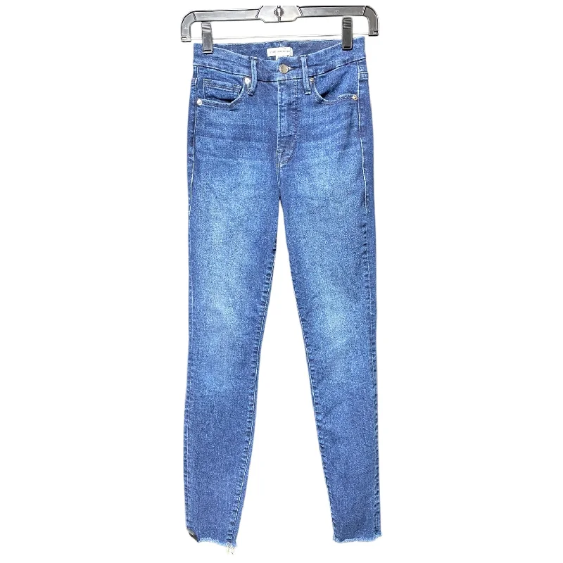 Jeans Skinny By Good American In Blue Denim, Size: 0