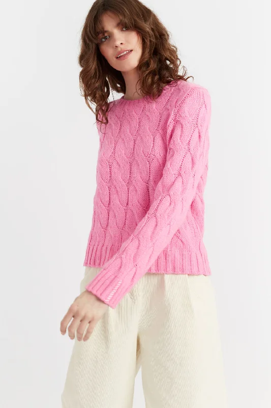 Pink Wool-Cashmere Gertie Sweater