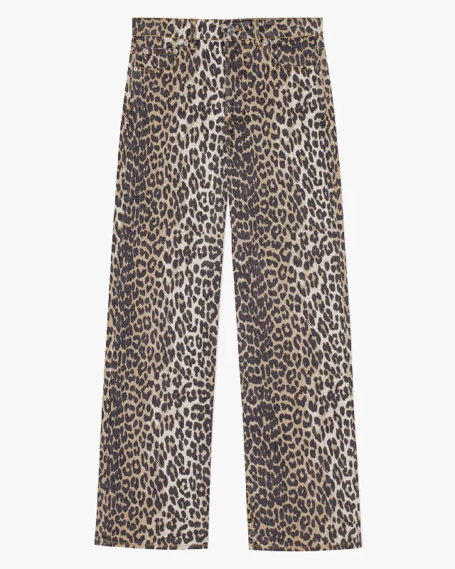 Izey Leopard Print Denim