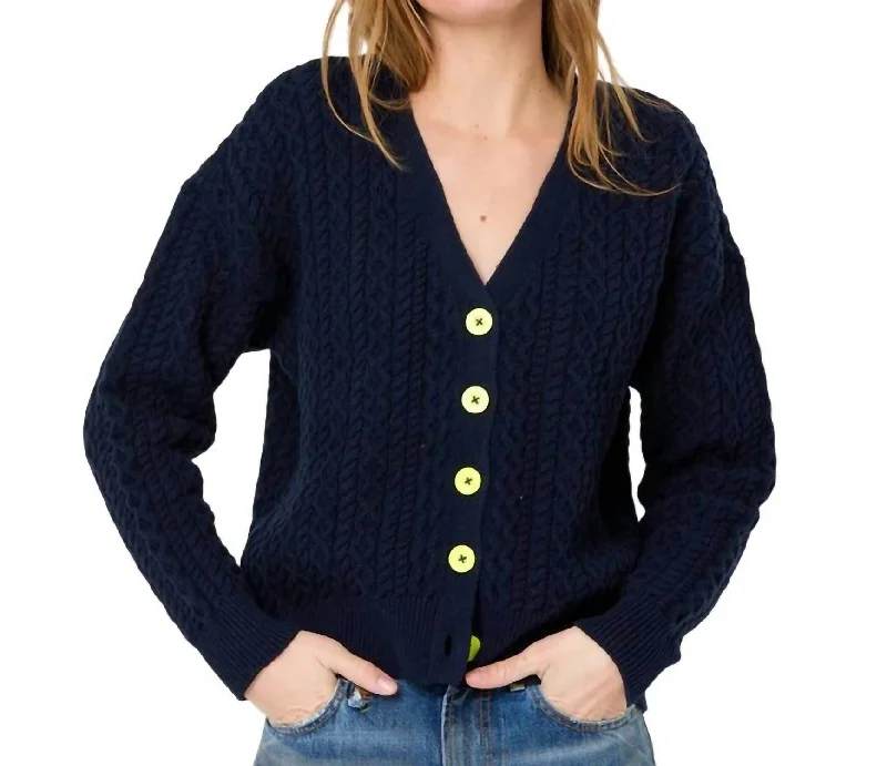 Suzanne Just Add Love Cardigan In Indigo